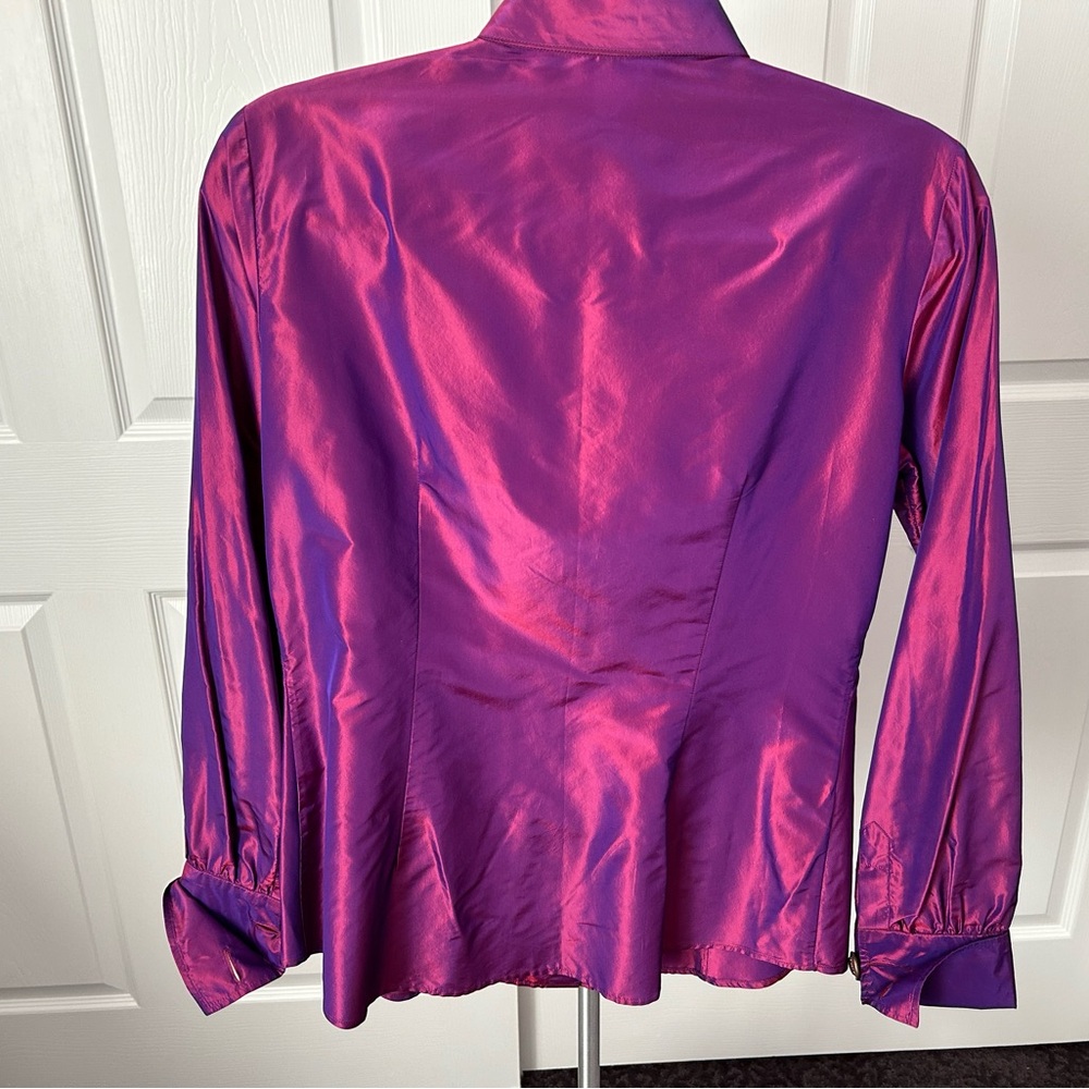 ETRO IRIDESCENT SILK BLOUSE - Picture 2 of 5